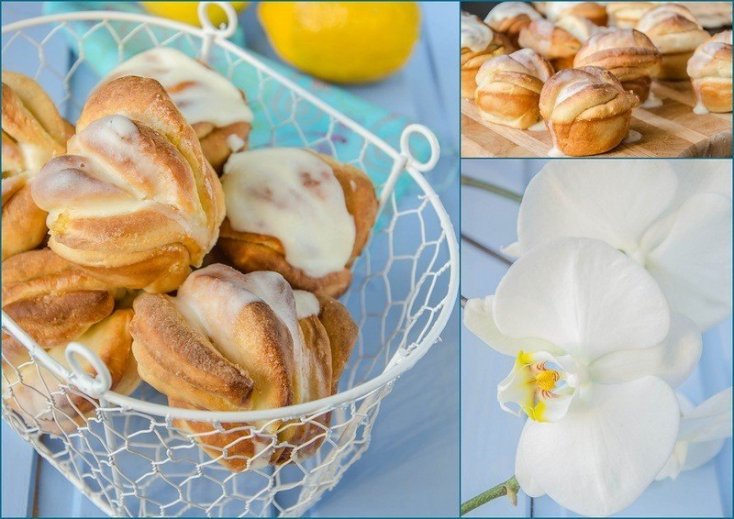 Булочки з лимоном і глазур'ю